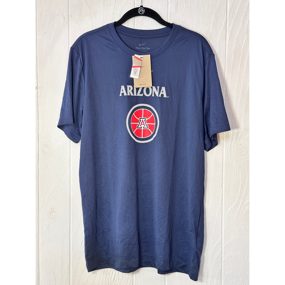NWT Nike Dri-FIT Arizona Wildcats Basketball Tee T-Shirt Mens Medium Navy Blue